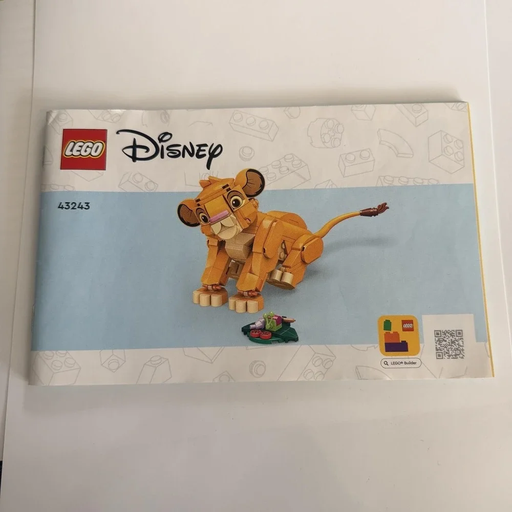 LEGO Disney Simba The Lion King Instruction Manual Booklet ONLY Set 43243 Guide